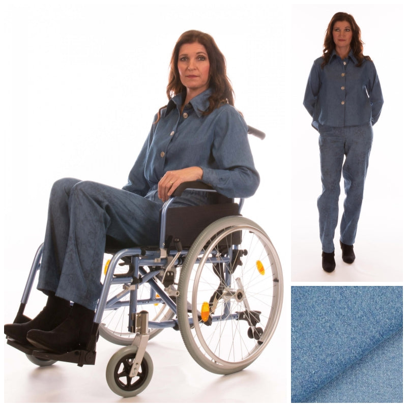 Ladies Full length Wheelchair Trousers with High Back (4192)