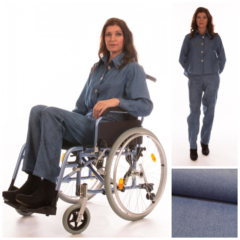 Ladies Full length Wheelchair Trousers with High Back (4192)