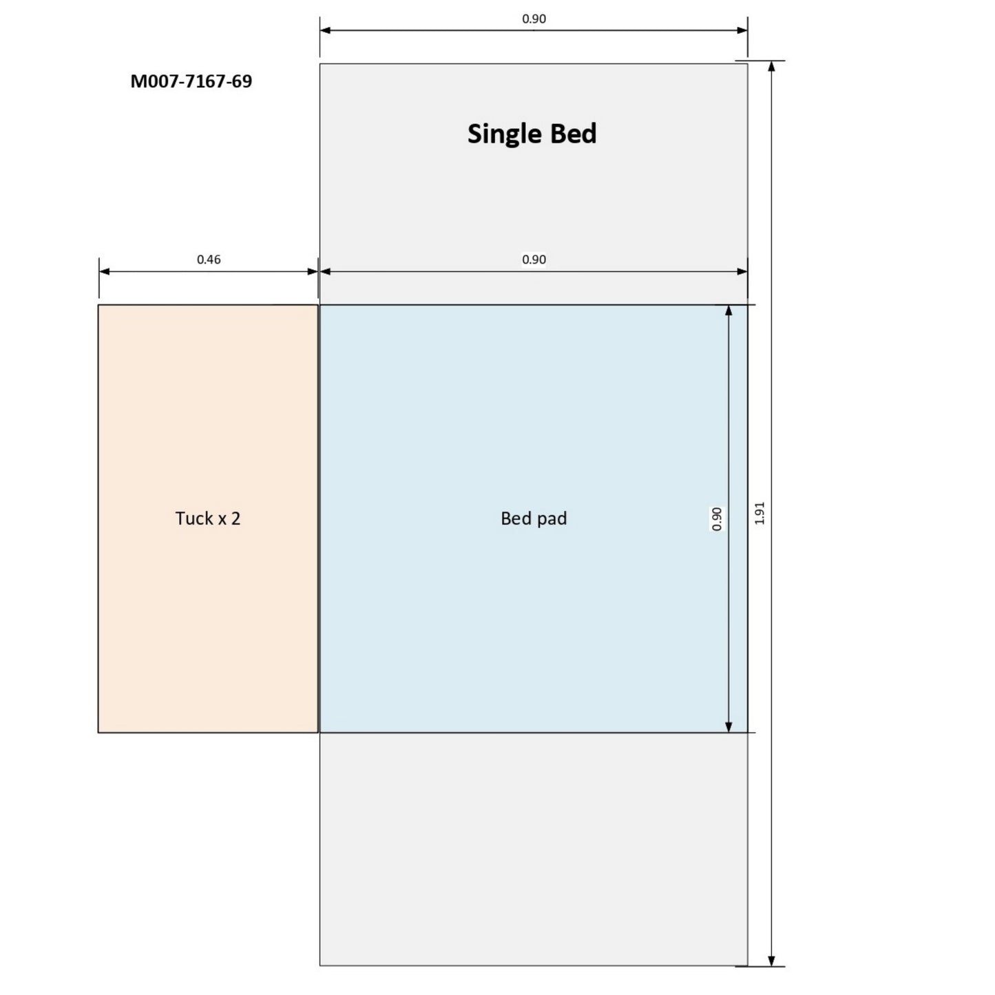 Continence and Bed Protection: Washable Bed Pads - M007