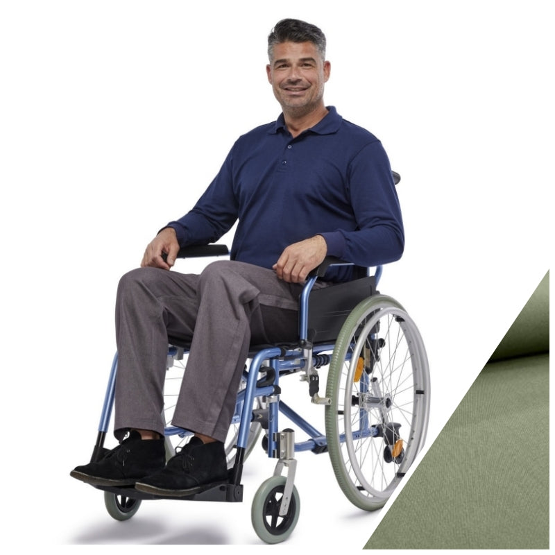 Men's Full length Trousers for wheelchair users-Side Zip and Higher Cut (4291)