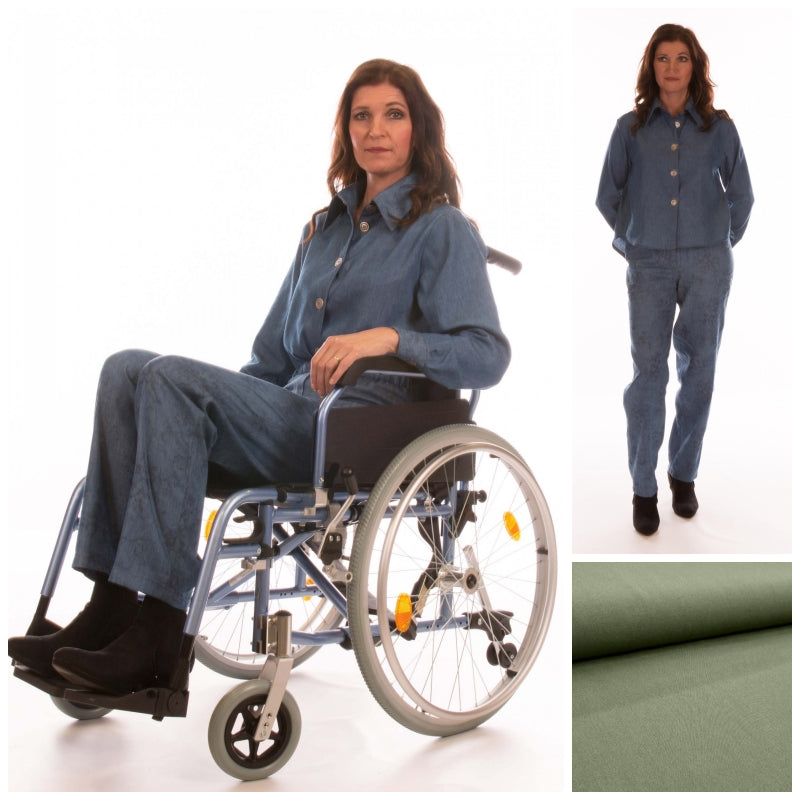 Ladies Full length Wheelchair Trousers with High Back (4192)