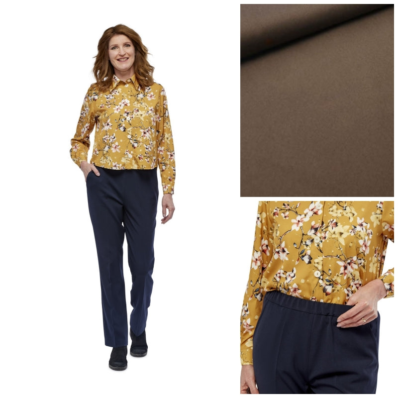 Ladies Full length Trousers with elastic waist (4194)