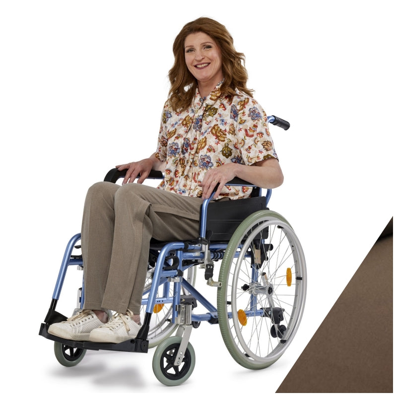 Ladies Full length Wheelchair Trousers with full length zips and no pockets (4193)