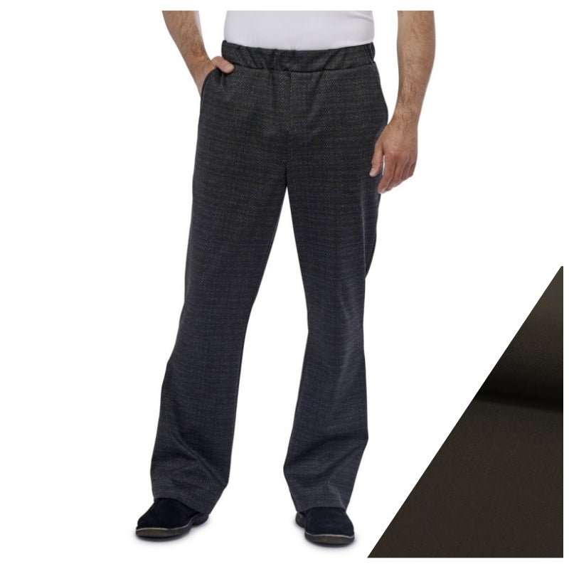 Men's full-length trousers with elastic waist