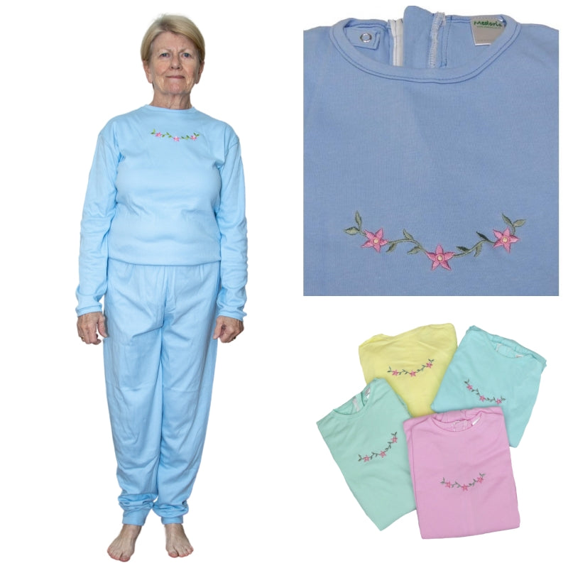 Ladies Adaptive All-in-One Pyjamas with Long Sleeves - M140