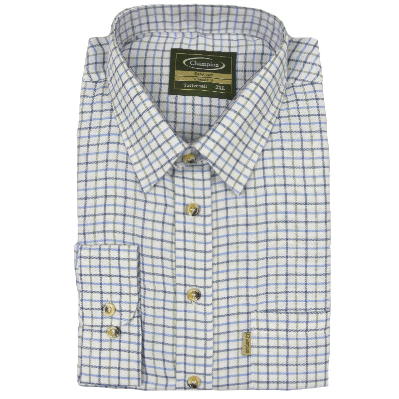 Men's Long Sleeves- Polycotton  Check Shirt- M041