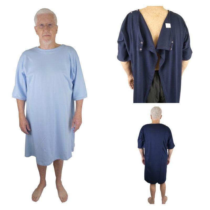 Cut-Away Round Neck Snap Back Muu Muu Adaptive Clothing for Seniors,  Disabled & Elderly Care