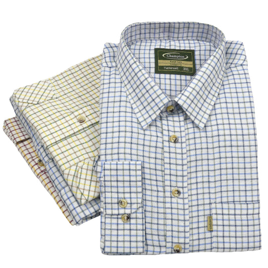 Men's Long Sleeves- Polycotton  Check Shirt- M041